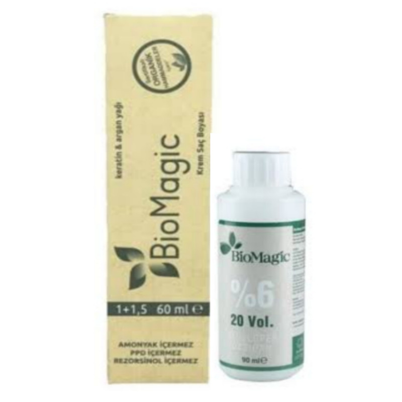 Bio magic saç boyası 60ml.tüp + 90ml. Oksidan
