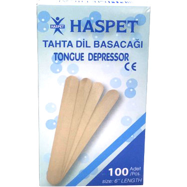 Haspet spatula Tahta Dil Basacağı 100'LÜ