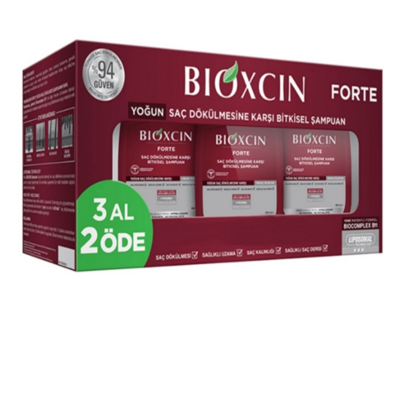 BİOXCIN FORTE ŞAMPUAN YOĞUN SAÇ DÖKÜLMESİNE KARŞI BİTKİSEL 300ML